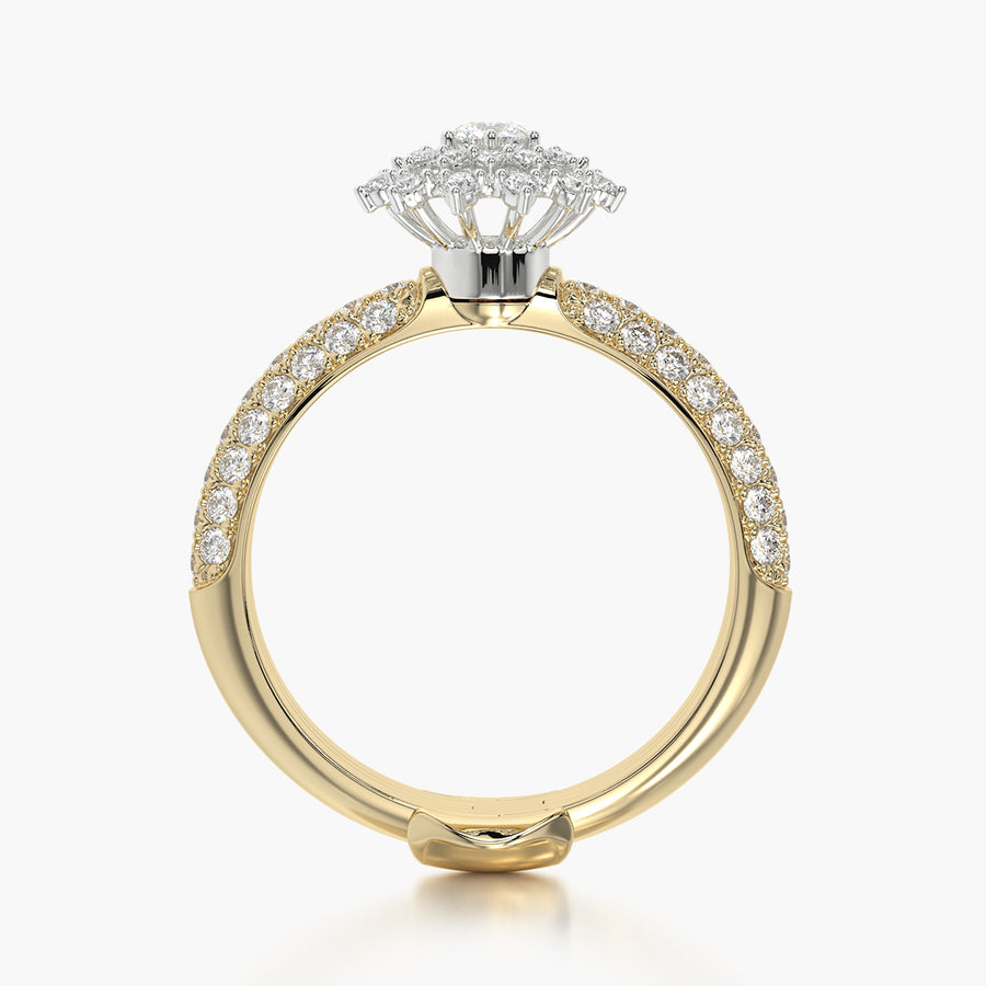 Pave Dome TRing & Сharm The diamond sun