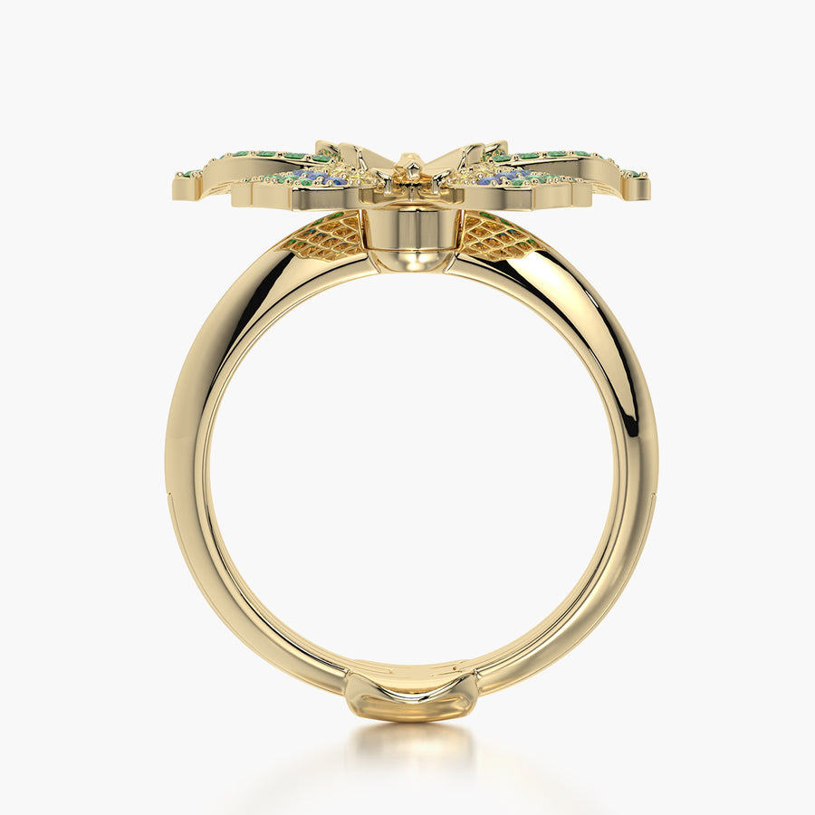 Classic TRing & Charm Golden Butterfly