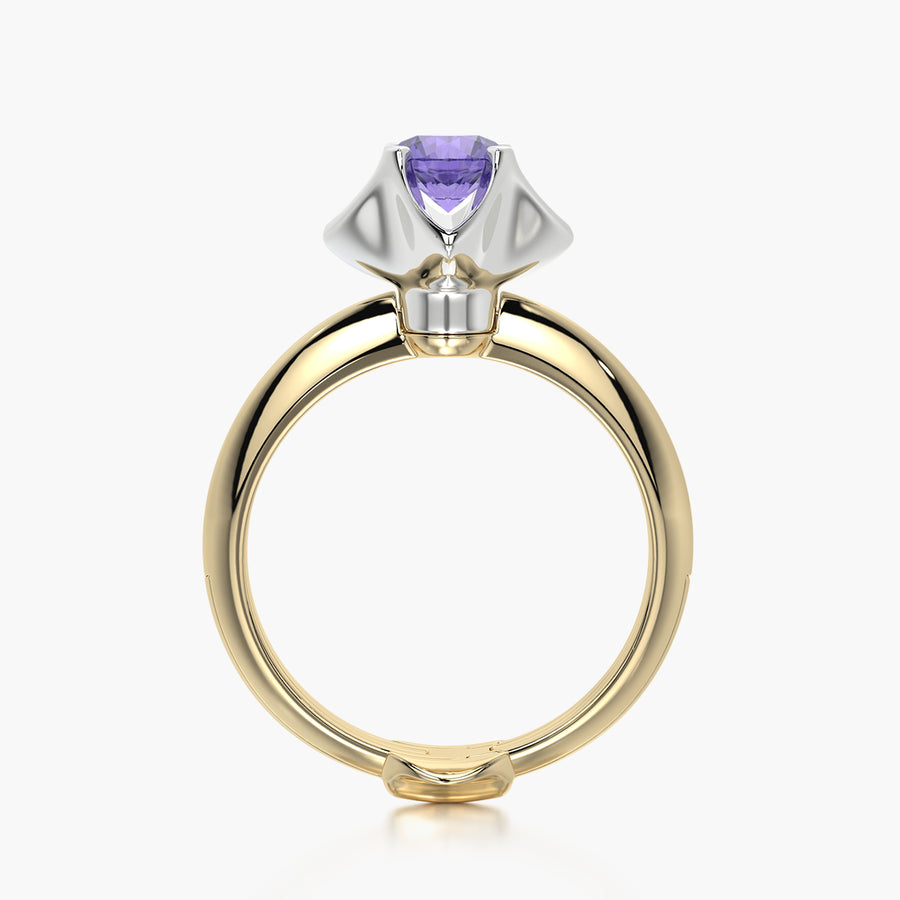 Classic TRing & Charm The Tanzanite flower