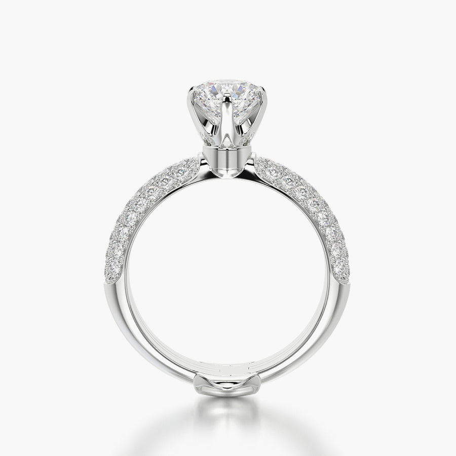 Pave Dome TRing & Classic Six 1.0ct