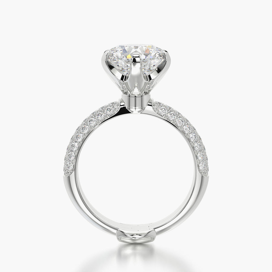 Pave Dome TRing & Classic Six 3.0ct