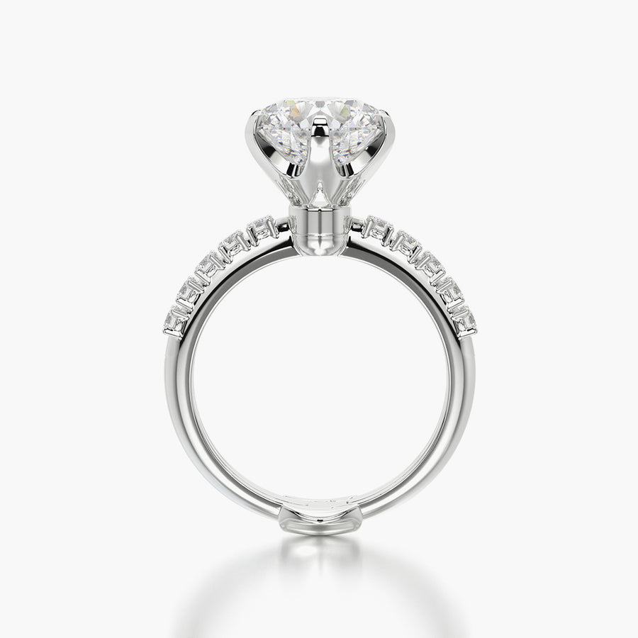 Side Stone TRing & Classic Six 3.0ct
