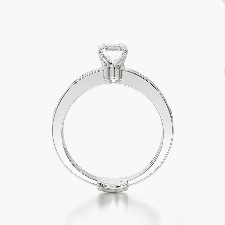 Channel Set TRing & Emerald Classic 1.0ct