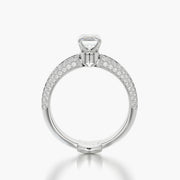 Pave TRing & Emerald Classic 1.0ct