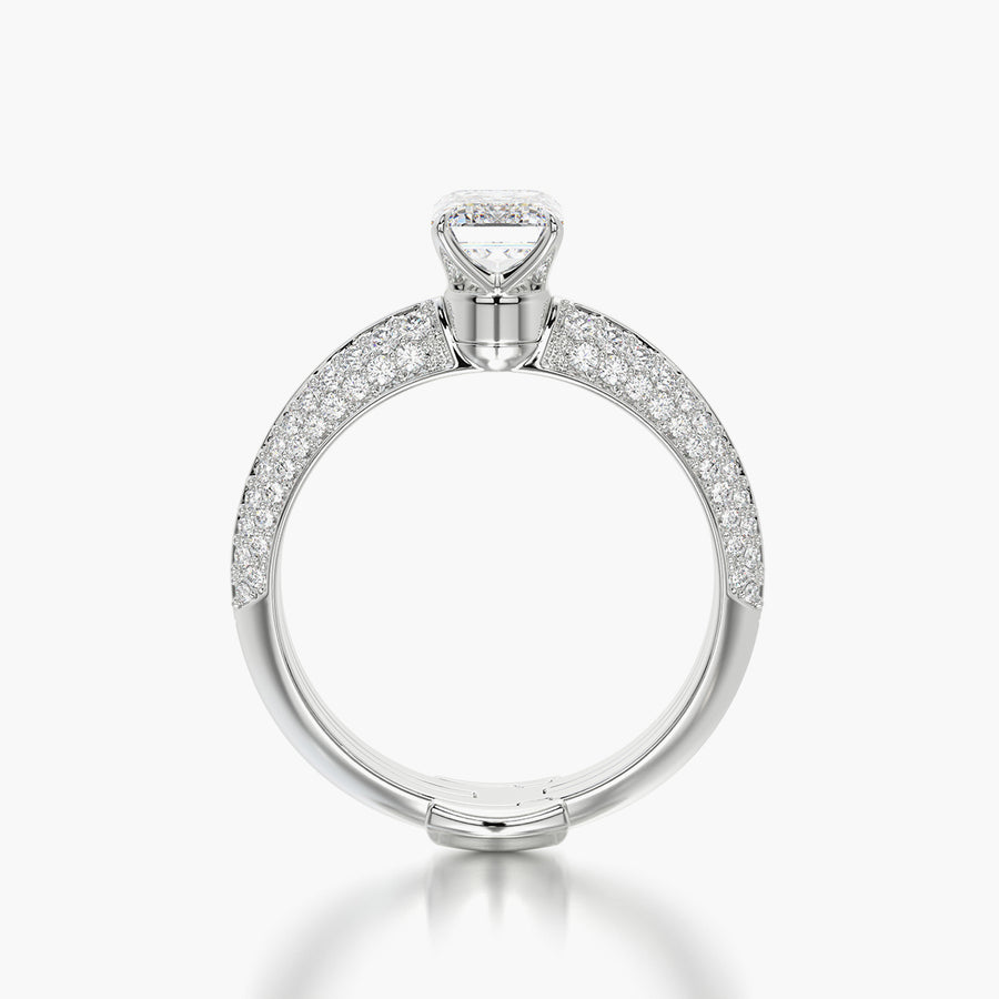 Pave TRing & Emerald Classic 1.0ct