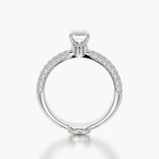 Pave Dome TRing & Emerald Classic 1.0ct