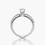 Side Stone TRing & Emerald Classic 1.0ct