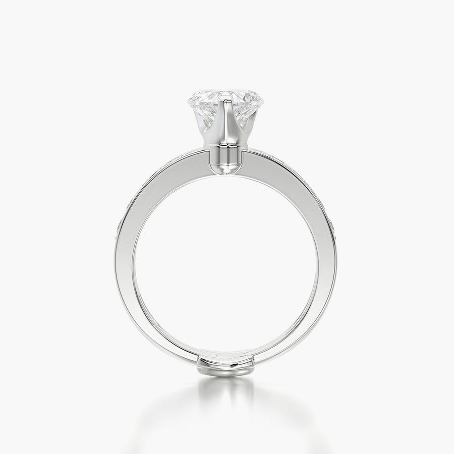 Channel Set TRing & Heart Fantasy 1.0ct