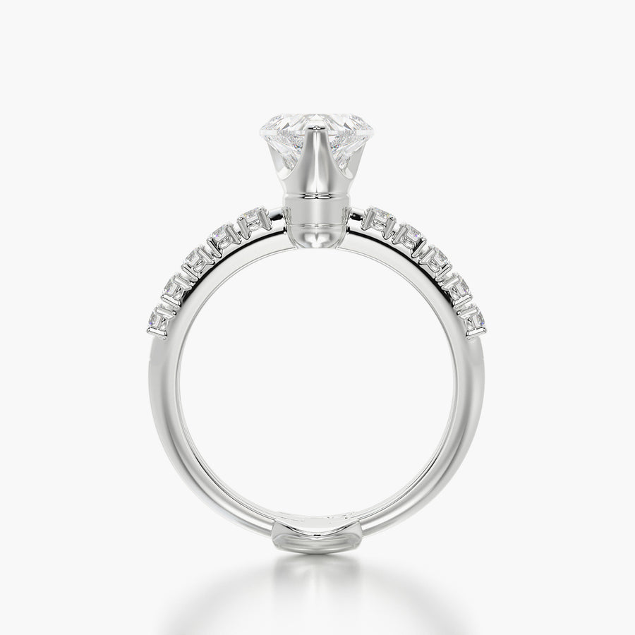 Side Stone TRing & Heart Fantasy 1.0ct