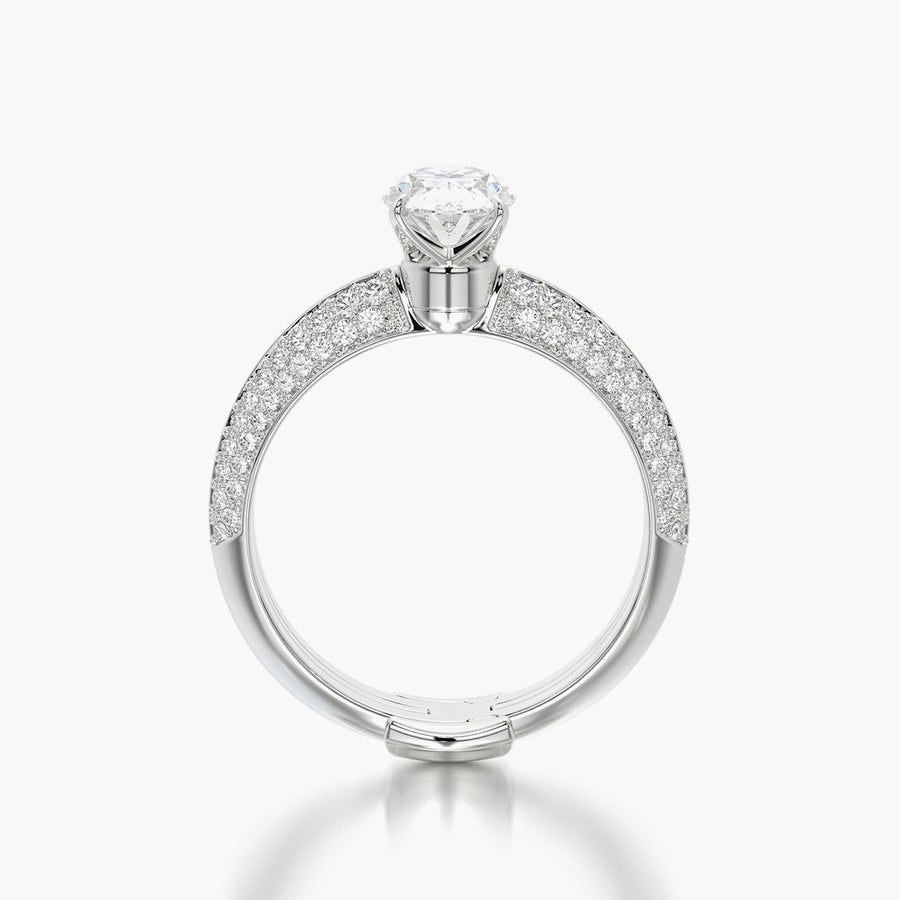 Pave TRing & Oval Classic 1.0ct