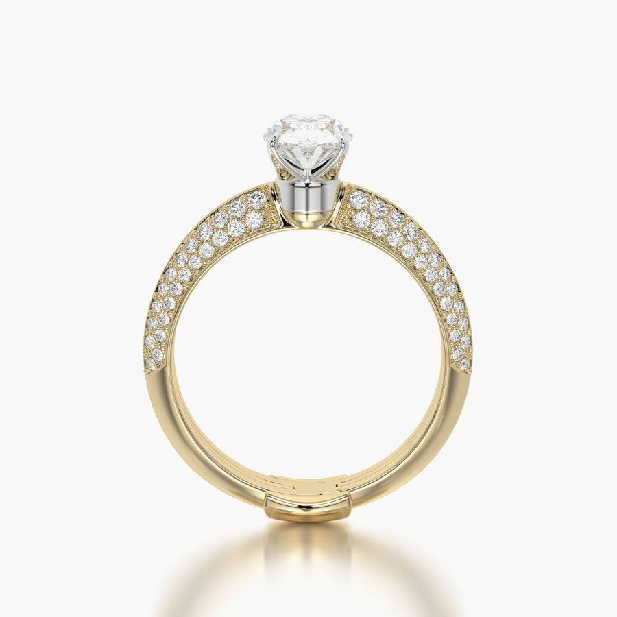 Pave TRing & Oval Classic 1.0ct
