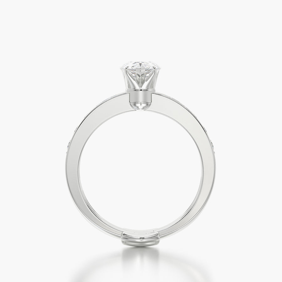 Channel Set TRing & Pear Fantasy 1.0ct