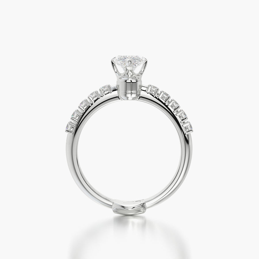 Side Stone TRing & Marquise Fantasy 1.0ct