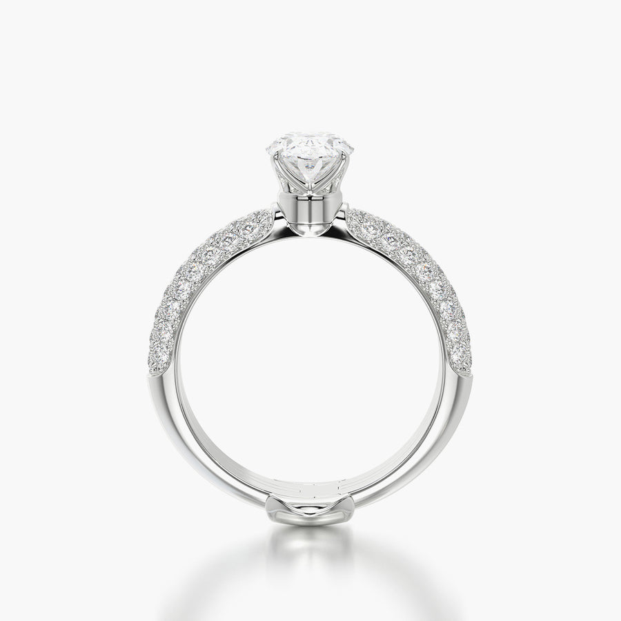 Pave Dome TRing & Oval Classic 1.0ct
