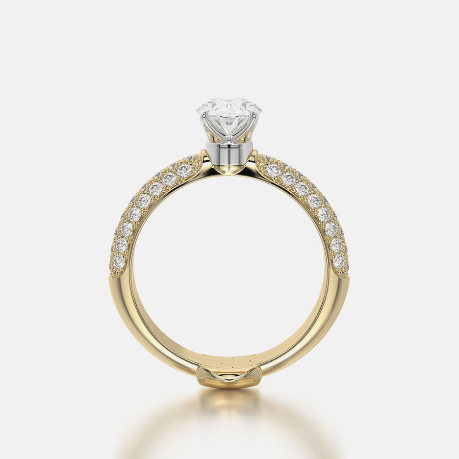 Pave Dome TRing & Oval Classic 1.0ct