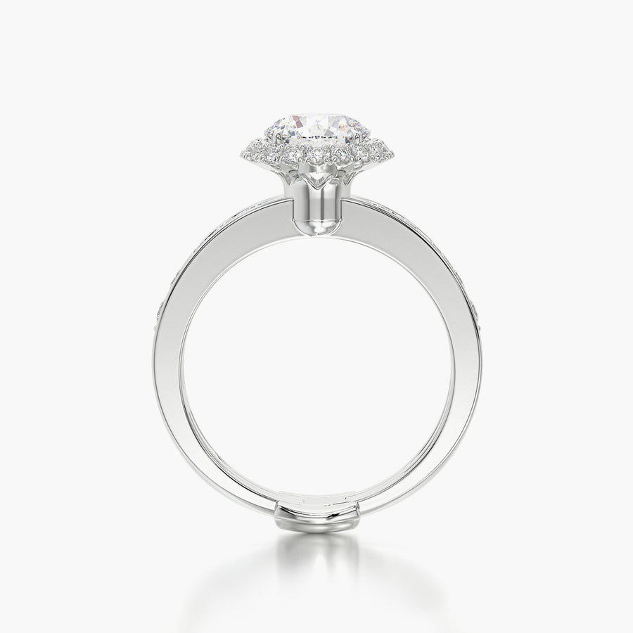 Channel Set TRing & Round Halo 1.0ct