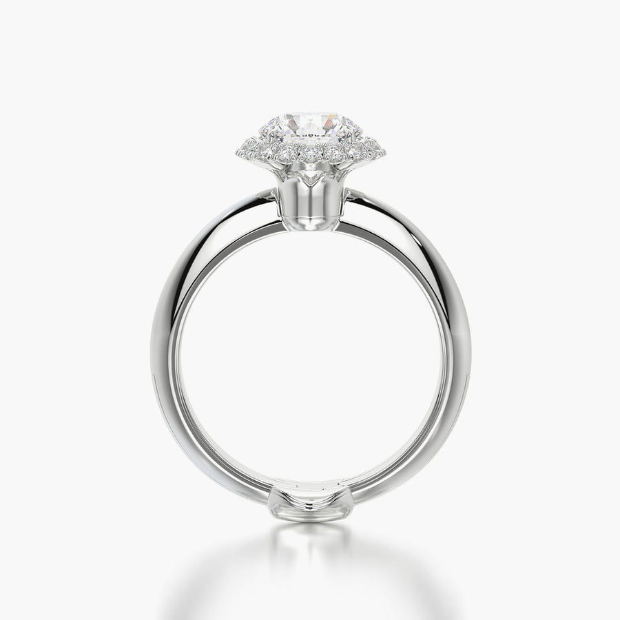 Classic TRing & Round Halo 1.0ct
