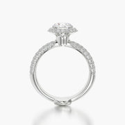 Pave Dome TRing & Round Halo 1.0ct