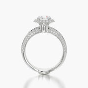 Pave TRing & Round Halo 1.0ct