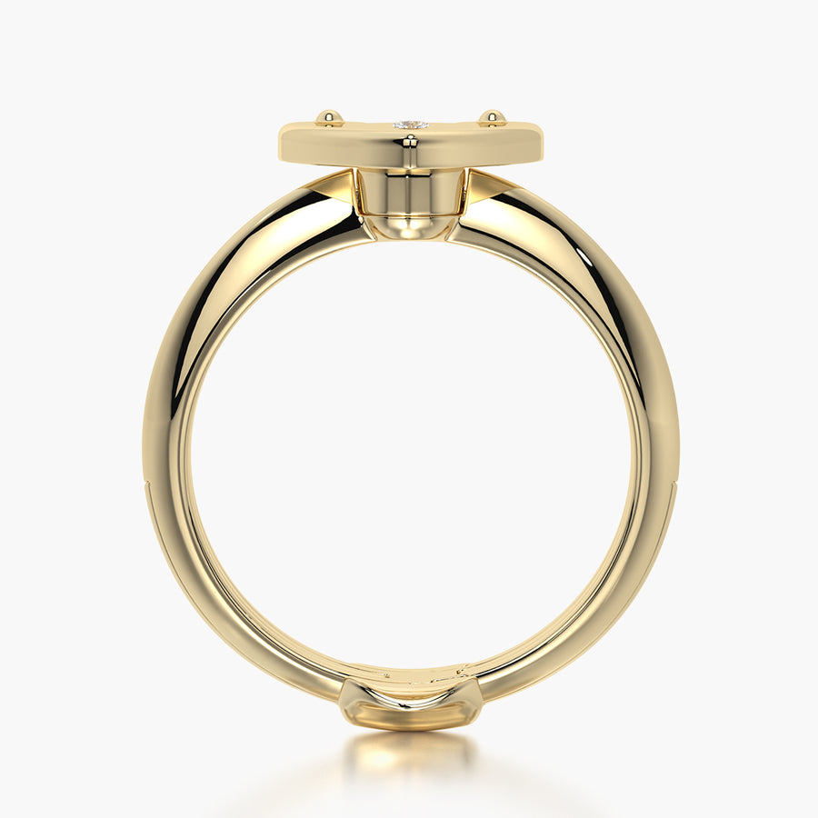 Classic TRing & Charm The heart lock