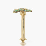 Classic TRing & Charm Golden Butterfly