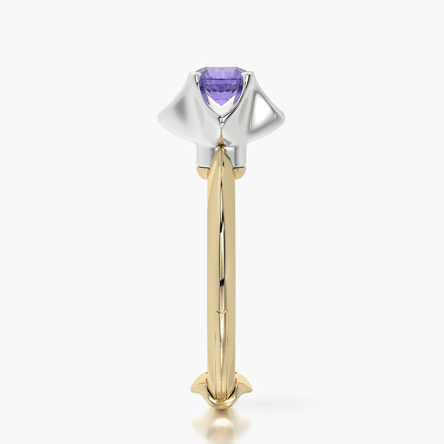 Classic TRing & Charm The Tanzanite flower