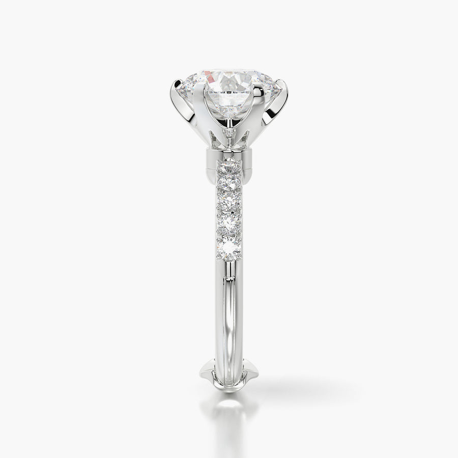 Side Stone TRing & Classic Six 3.0ct
