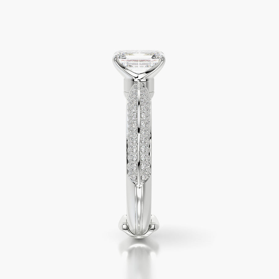Pave TRing & Emerald Classic 1.0ct