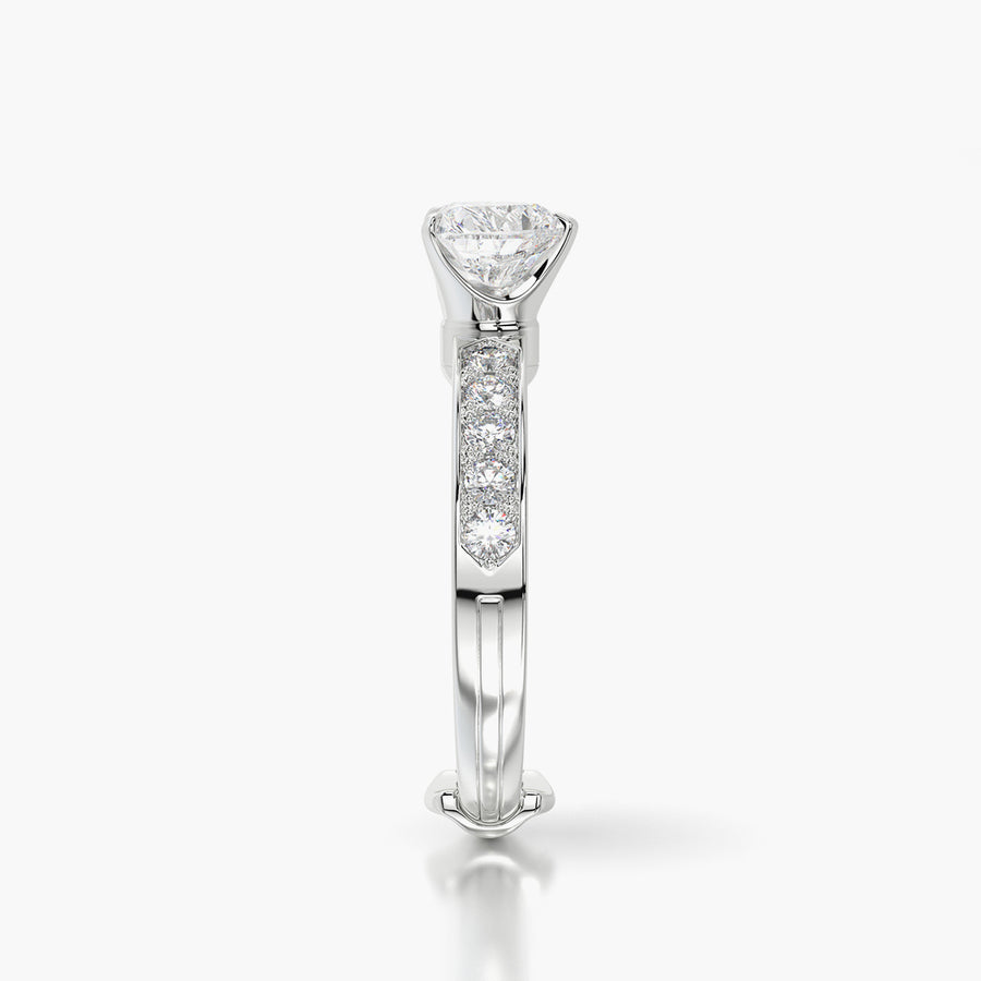 Channel Set TRing & Heart Fantasy 1.0ct