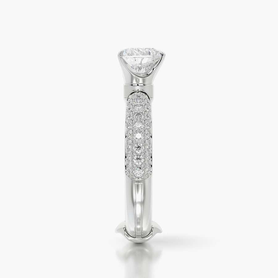 Pave Dome TRing & Heart Fantasy 1.0ct