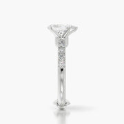 Side Stone TRing & Pear Fantasy 1.0ct