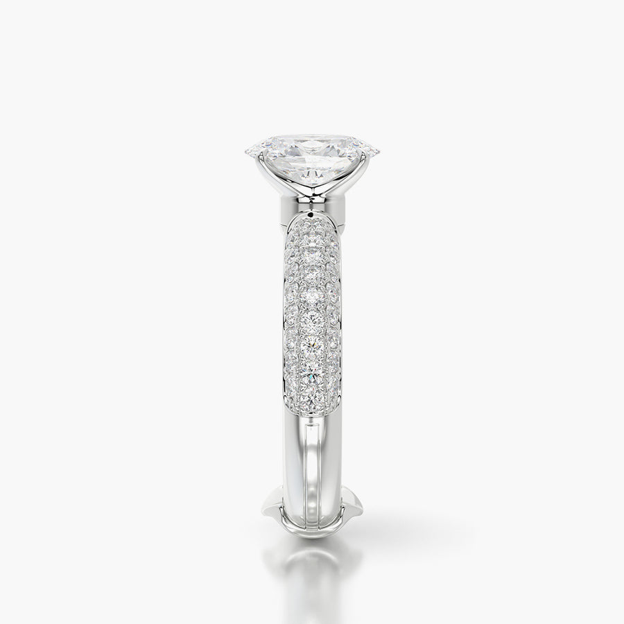 Pave Dome TRing & Oval Classic 1.0ct