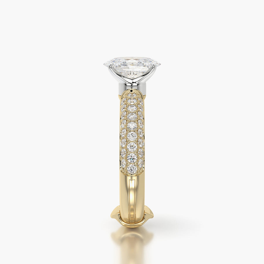 Pave Dome TRing & Oval Classic 1.0ct