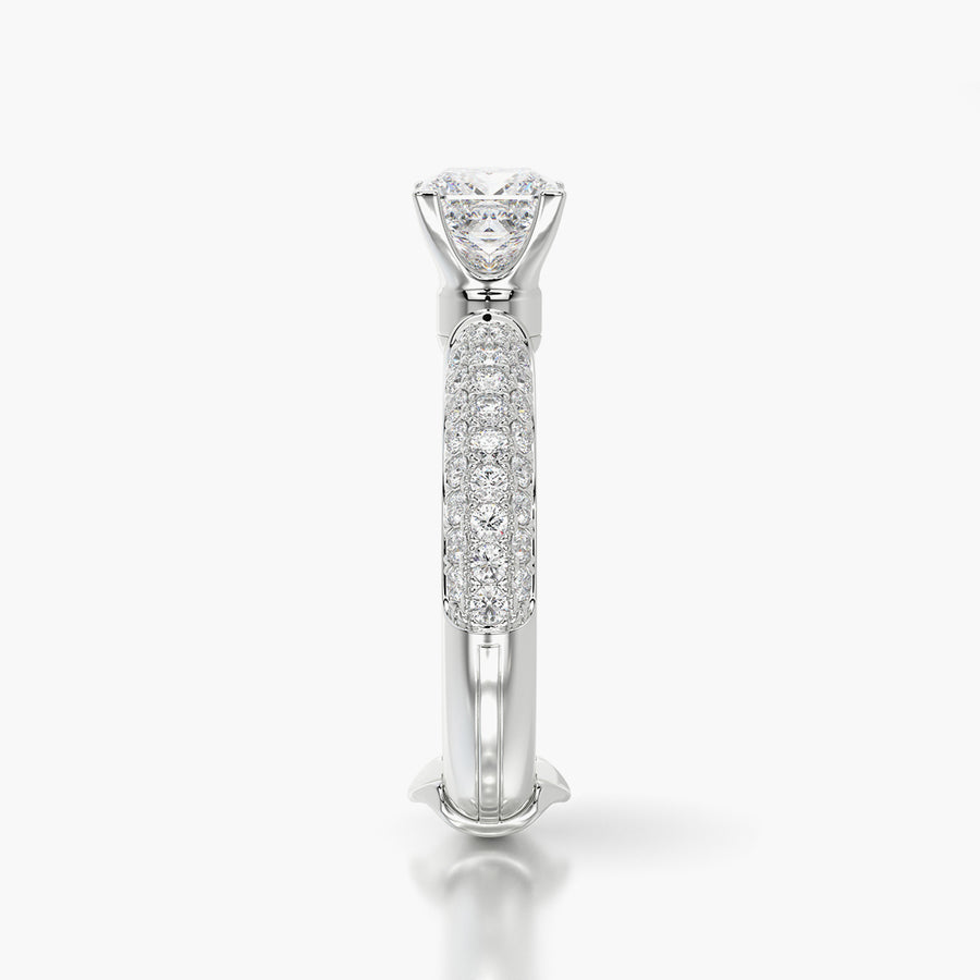 Pave Dome TRing & Princess Fantasy 1.0ct
