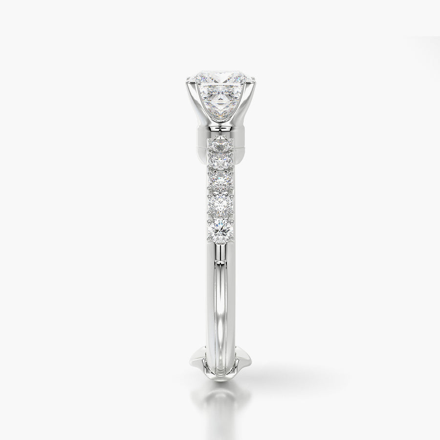 Side Stone TRing & Princess Fantasy 1.0ct