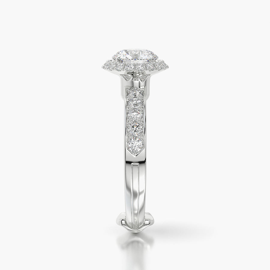 Channel Set TRing & Round Halo 1.0ct
