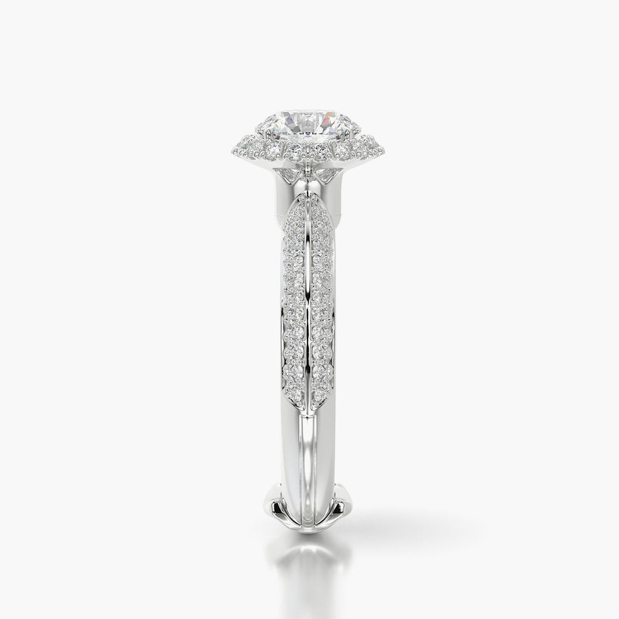 Pave TRing & Round Halo 1.0ct
