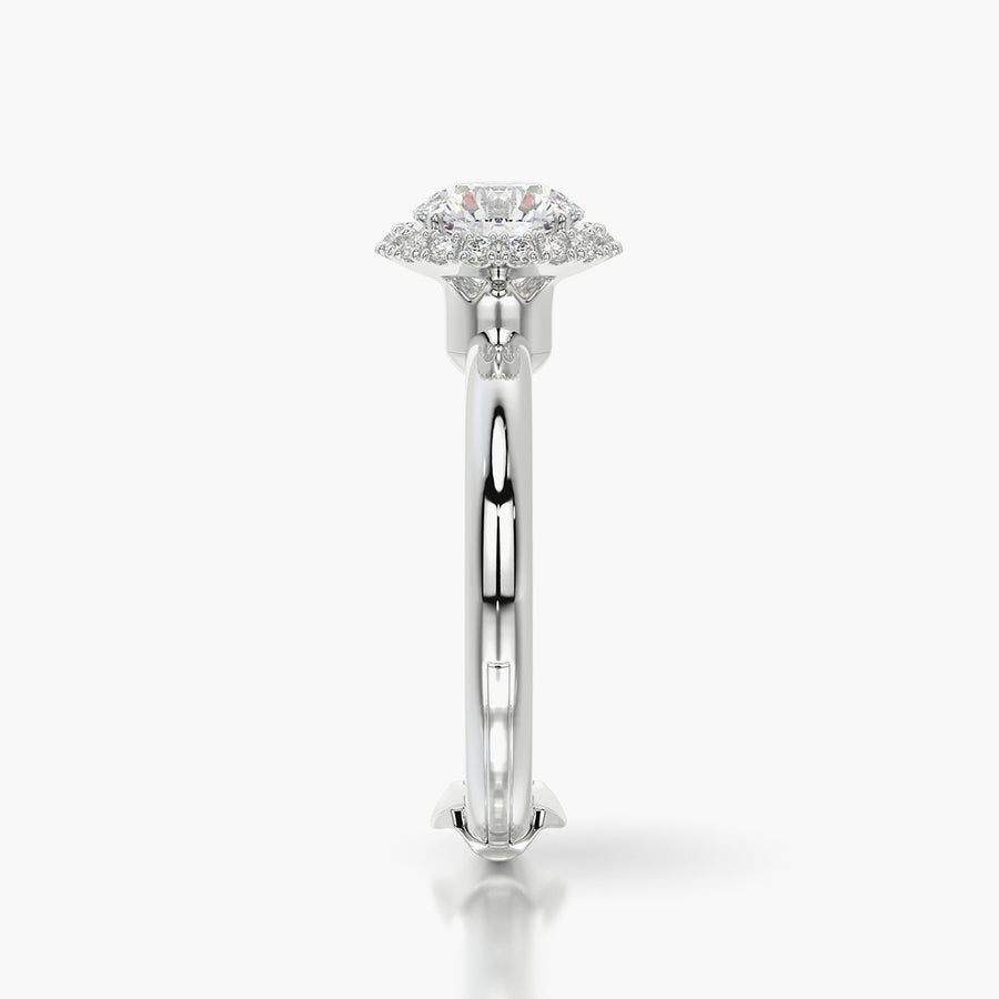 Rounded TRing & Round Halo 1.0ct