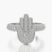 Pave Dome TRing & Charm Hand