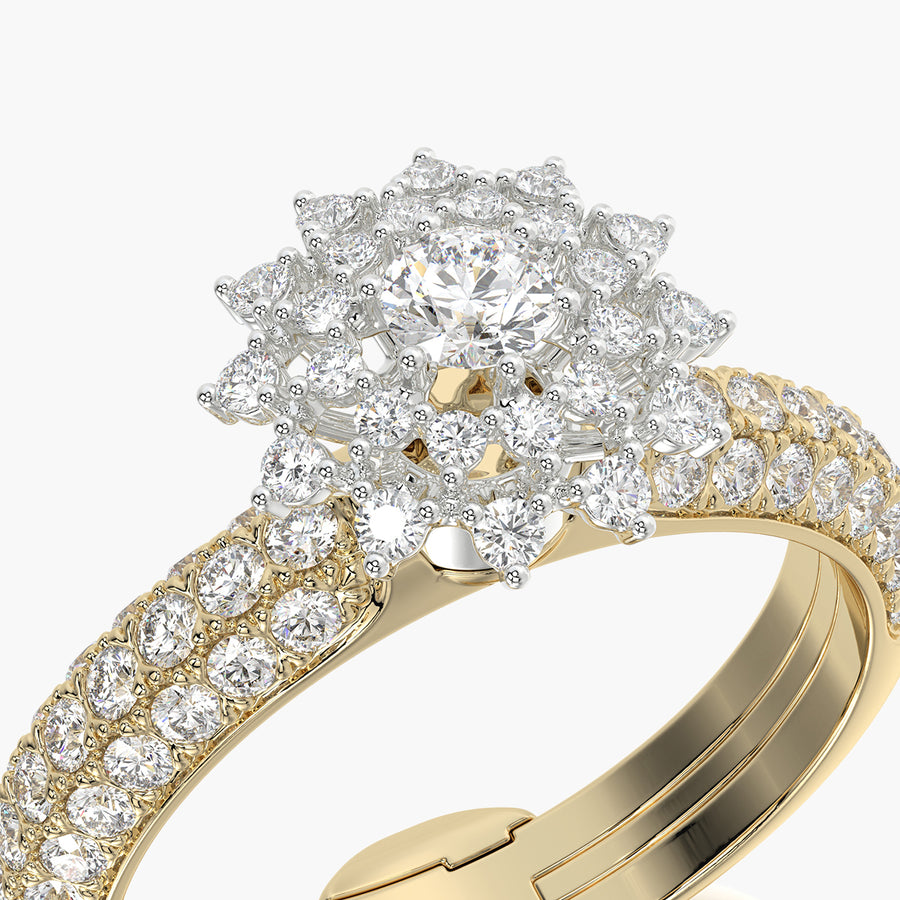 Pave Dome TRing & Сharm The diamond sun