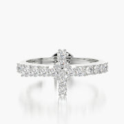 Side Stone TRing & Charm Amulet Cross