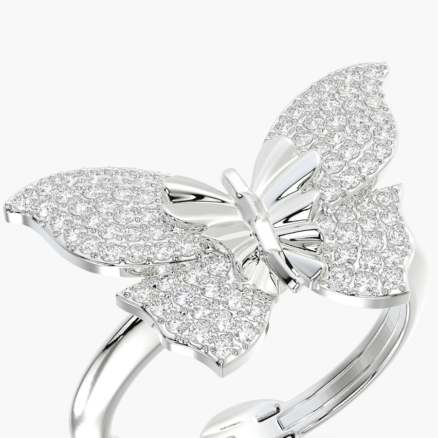 Classic TRing & Charm Diamond Butterfly