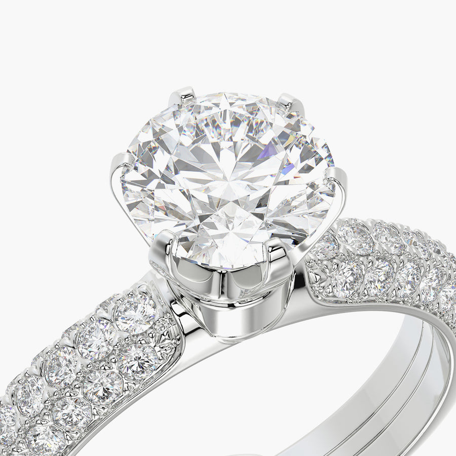 Pave Dome TRing & Classic Six 1.0ct