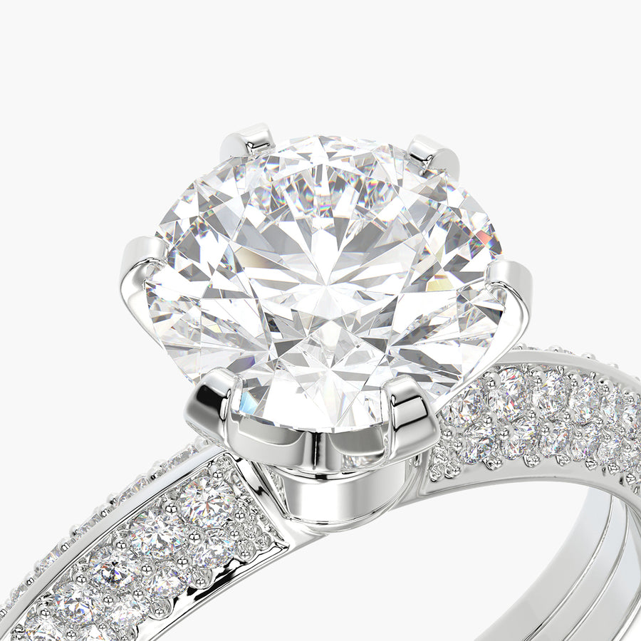 Pave TRing & Classic Six 1.5ct