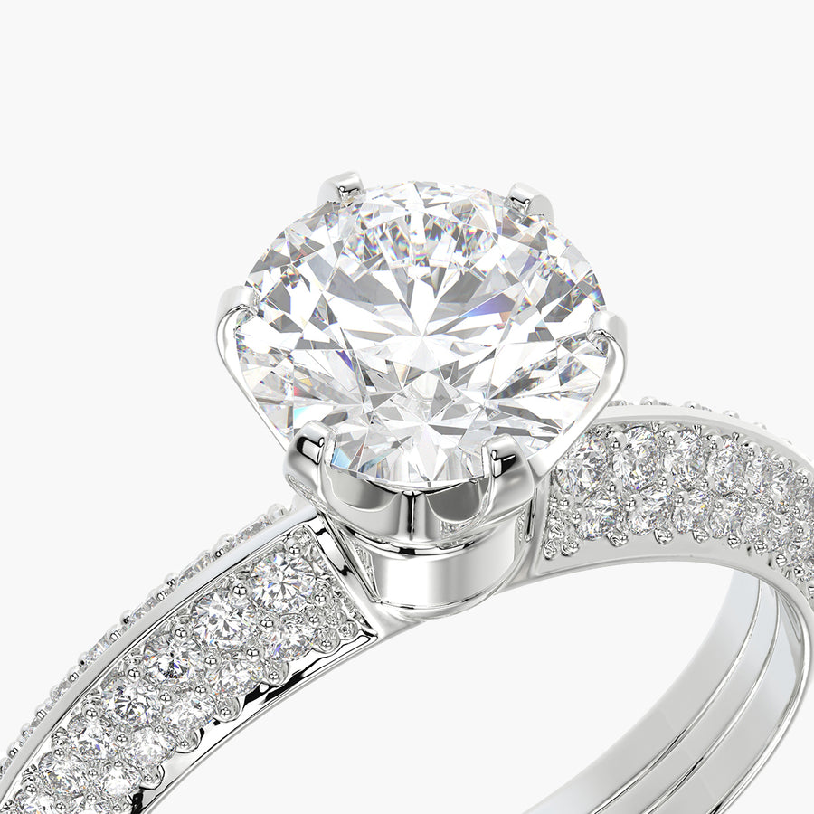 Pave TRing & Classic Six 1.0ct