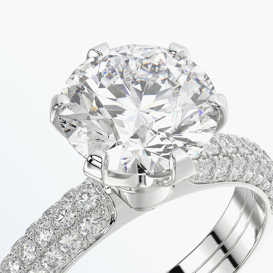 Pave Dome TRing & Classic Six 2.0ct