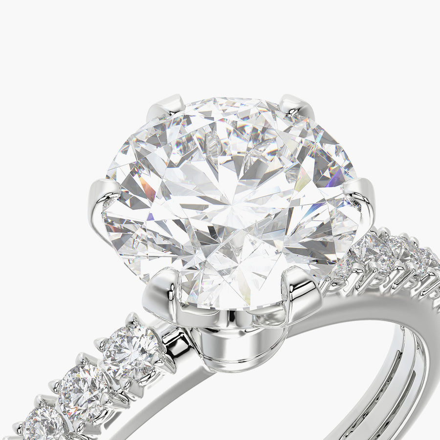Side Stone TRing & Classic Six 2.0ct