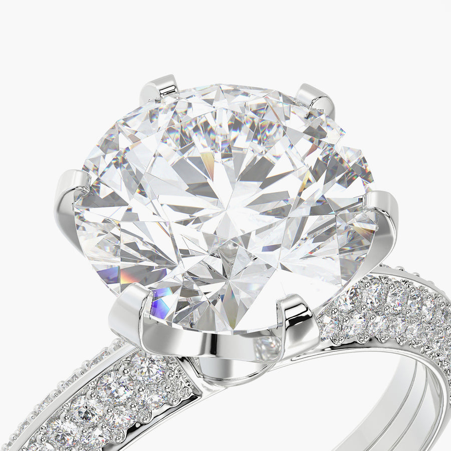 Pave TRing & Classic Six 3.0ct