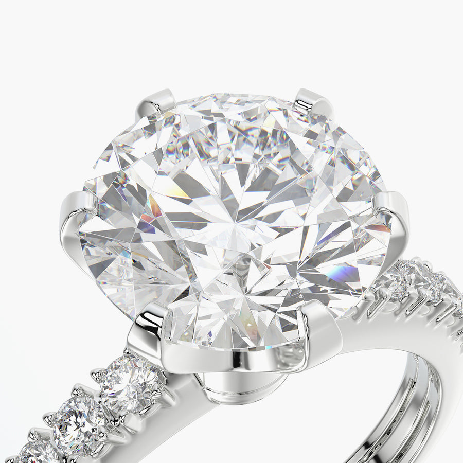 Side Stone TRing & Classic Six 3.0ct