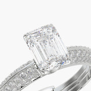 Pave TRing & Emerald Classic 1.0ct